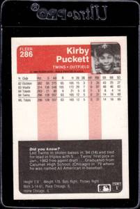 lot 33 image: 1985 Fleer Kirby Puckett Rookie #286