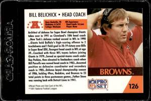 lot 45 image: 1991 Pro Set Bill Belichick Rookie #126