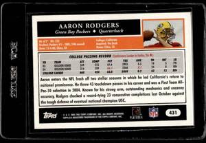 lot 50 image: 2005 Topps Aaron Rodgers Rookie #431