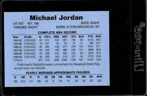 lot 139 image: 1990 Broders Michael Jordan 1986 Topps Style Baseball Rookie