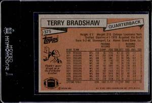 lot 148 image: 1981 Topps Terry Bradshaw #375