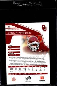 lot 150 image: 2007 Press Pass Adrian Peterson Rookie #11