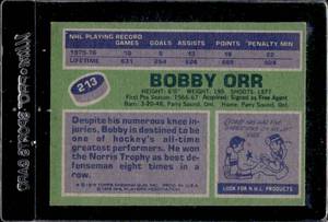 lot 104 image: 1976 Topps Bobby Orr #213