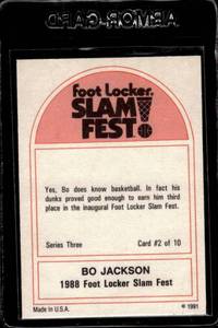 lot 115 image: 1991 Foot Locker Slam Fest Bo Jackson #2