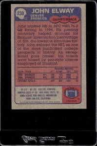 lot 133 image: 1985 Topps John Elway #238