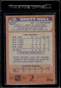 lot 107 image: 1988 Topps Brett Hull Rookie #66