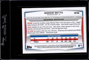 lot 125 image: 2014 Bowman Mookie Betts Rookie #BP109