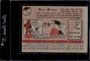 lot 127 image: 1958 Topps Duke Snider #88