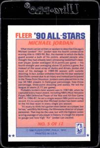 lot 169 image: 1990 Fleer All Star Michael Jordan #5