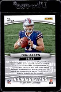 lot 171 image: 2018 Rookies & Stars Precision Passers Josh Allen Rookie #17