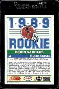 lot 180 image: 1989 Score Deion Sanders Rookie #246
