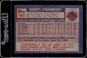 lot 185 image: 1984 Topps Darryl Strawberry Rookie #182