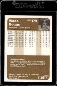 lot 188 image: 1983 Fleer Wade Boggs Rookie #179