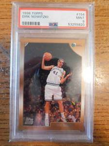 lot 152 image: PSA 9 Mint 1998 Topps Dirk Nowitzki Rookie #154