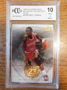 lot 153 image: BCCG 10 2009-10 Upper Deck MJ Legacy Gold Michael Jordan #6