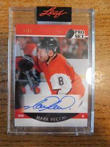 lot 158 image: 2021 Leaf Pro Set Autograph Mark Recchi Serial #725