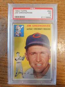 lot 197 image: PSA 5 1954 Topps Jim Greengrass #22