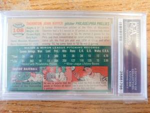 lot 198 image: PSA 5 1954 Topps Thornton Kipper #108
