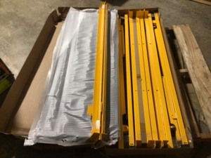 Yellow 3-Tier Steel Garage Storage Shelving Unit (50 in. W x 48 in. H x 18 in. D) by DEWALT Customer Returns See Terms on Auction