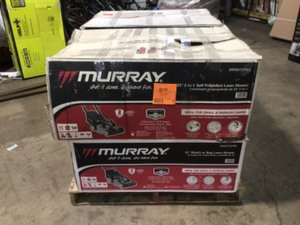 Pallet of Mixed Murray Walk Behind Gas Push Lawn Mowers Customer Returns See Terms on Auction
