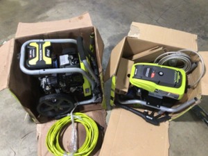 Lot of Assorted Ryobi Pressure Washers Customer Returns See Terms on Auction