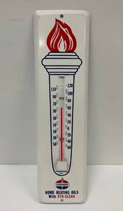 Vintage Metal Standard Oil Thermometer