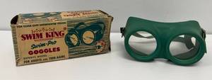 Antique Pair Of Swim King Swim-ProUnder Water Goggles In Original Box