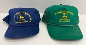 Pair Of Vintage John Deere Snap Back Hats