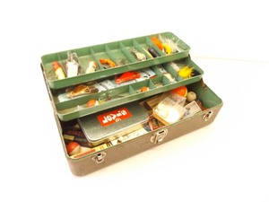 Vintage Metal Union Tackle Box PACKED with Tackle