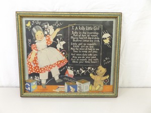 Antique 1927 Buzza Motto Lawrence Hawthorne Jolly Little Girl Print