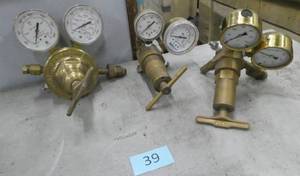 3 nice brass gauges for tanks