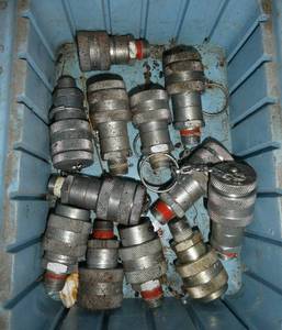 Box of hydraulic fittings