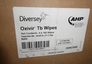 3 cases of industrial premoistened wipes