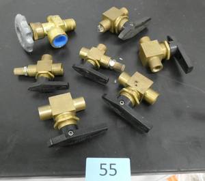 group of brass valves