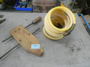 Wood clamp and air hose