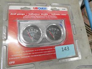 New dual guage set oil pressurewater temp
