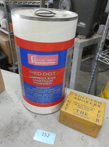 Shotgun powder container and vintage volcano smokers