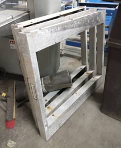 3 Aluminum Vestil moving carts with low profile wheels, 36x42, casters need some WD-40 to loosen up