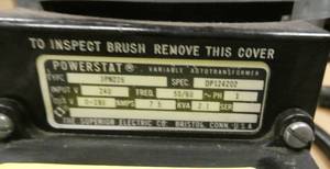 Powerstat variable transformer