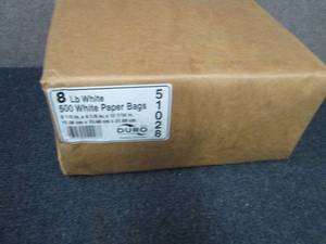Pack of 500 8# White GroceryLunch ...