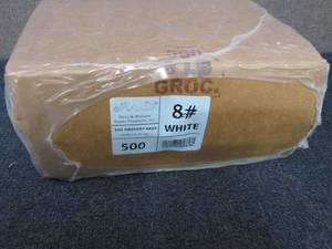 Pack of 500 8# White GroceryLunch ...