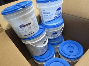 Box of 8 Bucket Canisters KimTech W...