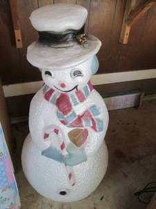 40 weighted light up snowman...