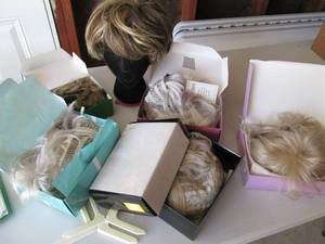 6 Wigs and wig accessories (see pho...