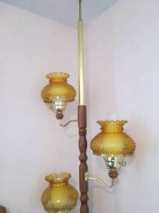Vintage 3 lamp floor to ceiling lam...