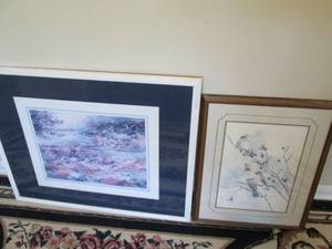2 framed prints 1721.5 and 29.5...