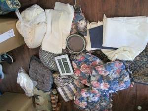 Seat cushions, table cloths, braide...