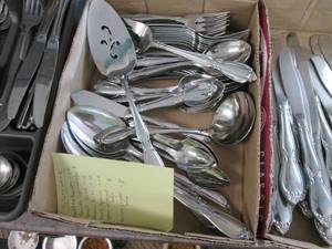 Large lot of silverware and drawer ...