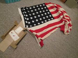 Hand sewn 48 star flag...
