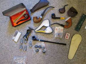 Several tobacco pipes, mostly new a...